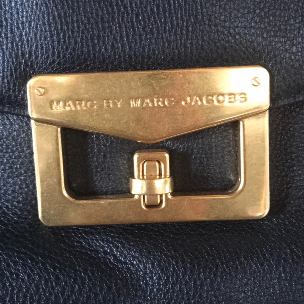 Marc By Marc Jacobs Black Clutch with Gold Accent - Picture 2 of 5